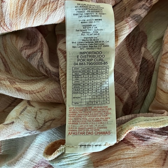 Ripcurl Namotu Wrap Maxi Dress in Apricot - Size Medium - Picture 15 of 16